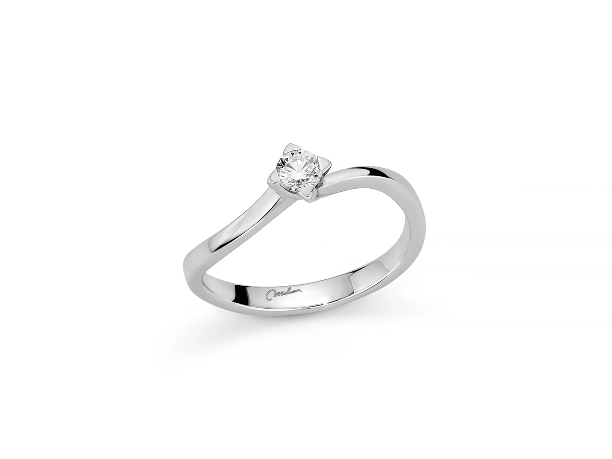 Solitario Amore Infinito con diamante a valentino in oro bianco - Image 4