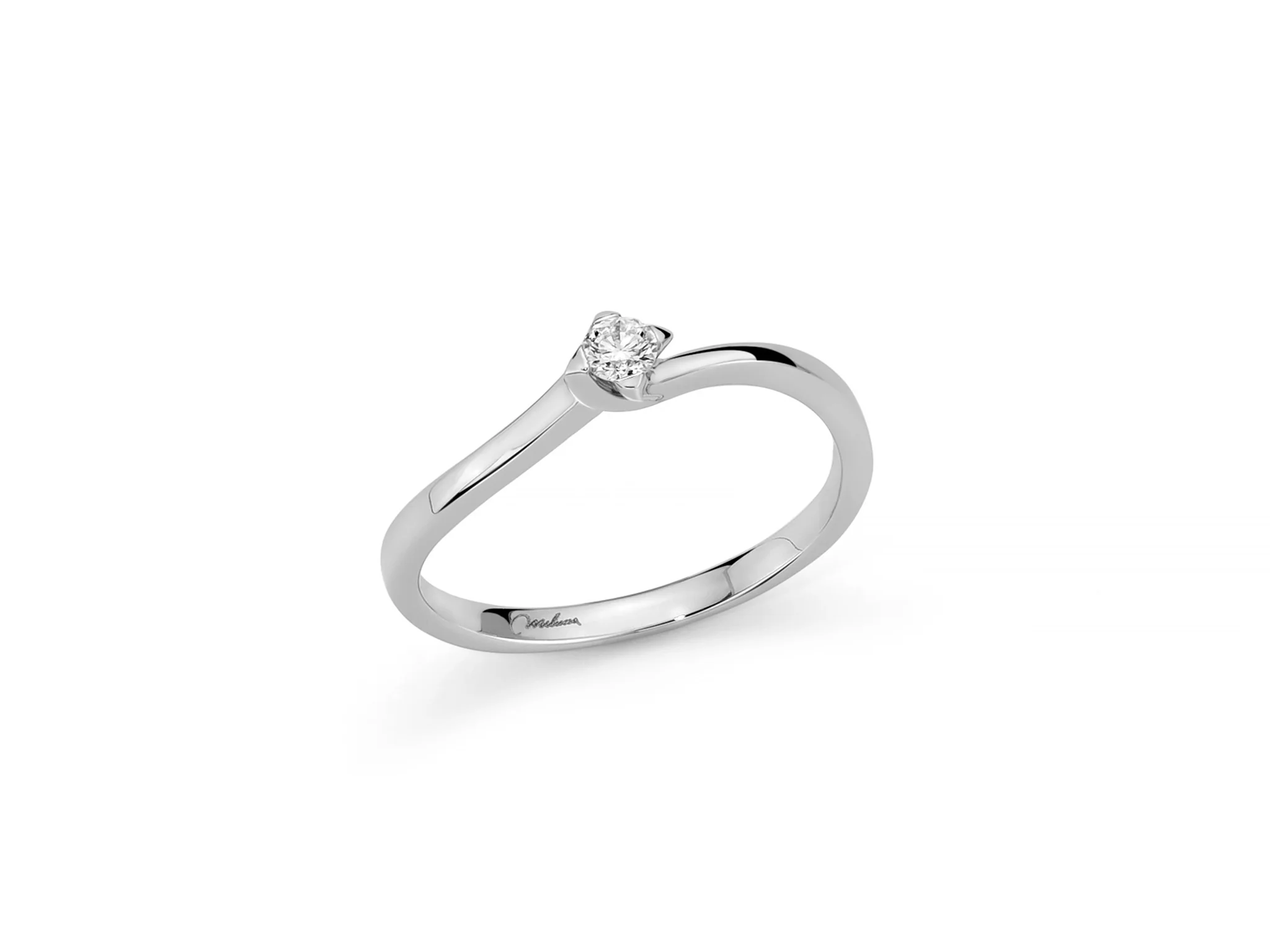 Solitario Amore Infinito con diamante a valentino in oro bianco - Image 5